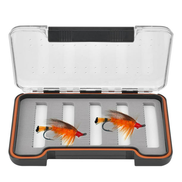 Fly Fishing Tackle Box Waterproof Flies Case Clear Bait Lure Hook Storage Mini